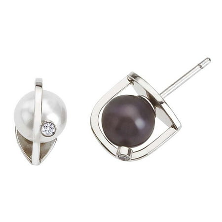 Interchangeable Pearl - ELENA KREIGNER 18K White Gold & Pearl Interchangeable Earrings