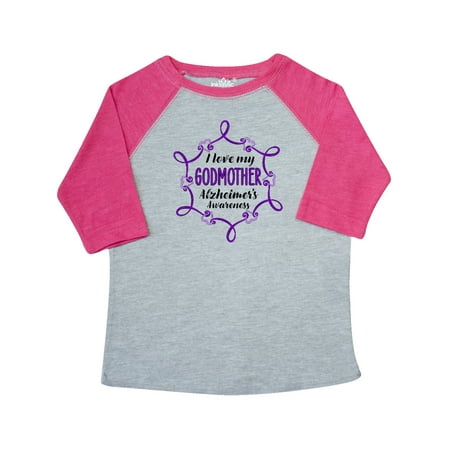 

Inktastic I Love My Godmother Alzheimer s Awareness with Purple Hearts Gift Toddler Boy or Toddler Girl T-Shirt