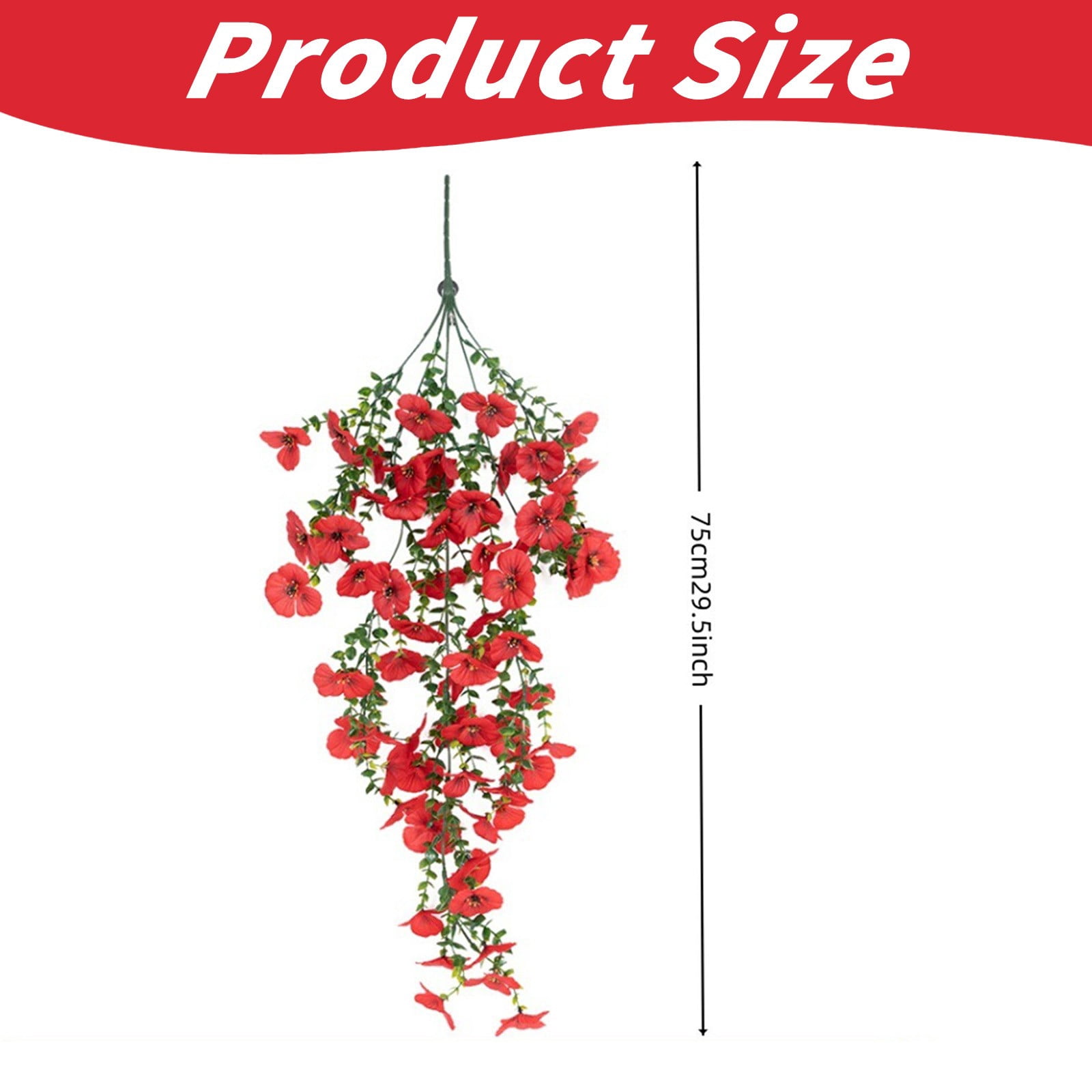 Artificial Hanging Vine Verdsylv 1 Vine Artificial Three Color Petunia - Faux Hanging Flowers for Outdoor Wall, Balcony, Violet Simulation Hanging Plant Decor, Faux Petunia Plant