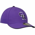 thumbnail image 2 of Men's New Era Purple Colorado Rockies Alternate 2 Authentic Collection On-Field Low Profile 59FIFTY Fitted Hat, 2 of 4
