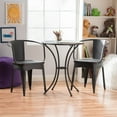 thumbnail image 2 of GDF Studio Tottenham Outdoor Iron Bistro Set, Black Sand, 2 of 12
