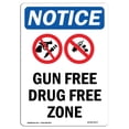 thumbnail image 1 of SignMission OS-NS-P-710-V-13177 OSHA Notice Sign - Gun Free Drug Free Zone, 1 of 1