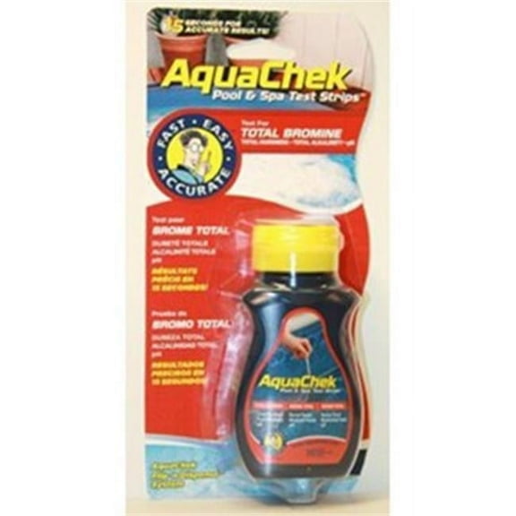 AquaChek 521252A 4-in-1 Total Bromine Red Test Strips - 50 Count