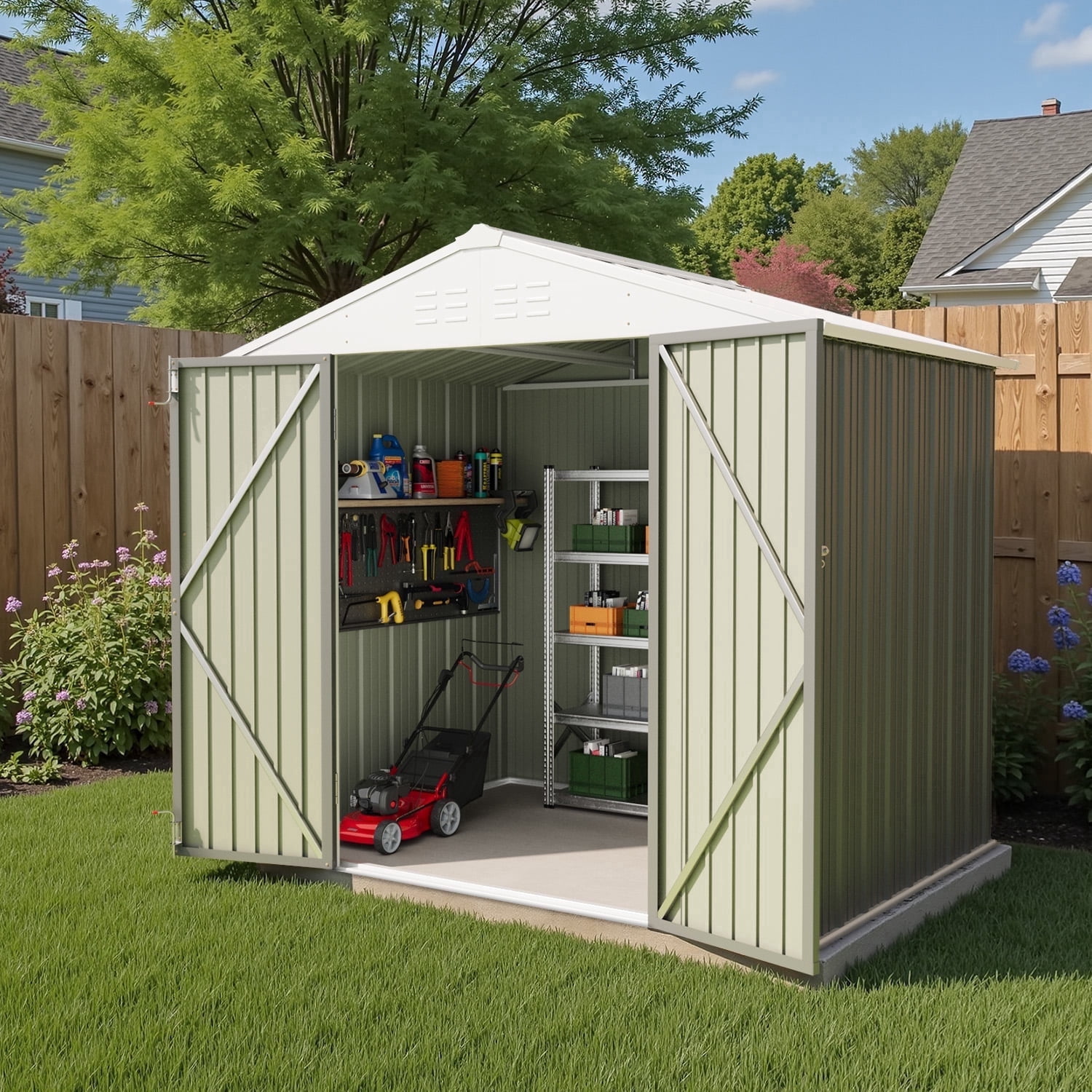 Homall 8-Foot by 6-Foot Outdoor Storage Shed