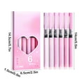 thumbnail image 3 of Dadiaei 6 Pieces Rolling Ball Pens Macaroon Color Sign Pen 0.5 mm Japanese Quick Drying Fine Point Pens Liquid Ink Smooth Writing for Office Back to Supplies, 3 of 6