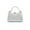 Silver, variant on ARIA Double Metal Handles Dazzling Evening Bag, Navy