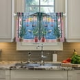 thumbnail image 2 of Yayeee Kitchen Curtains Tier Pair Light Filtering 27"x36" Rod Pocket Short Cafe Window Panel, Pink Window, 2 of 7