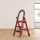thumbnail image 1 of Escalera de tijera, taburetes plegables livianos para adultos con pedal antideslizante, escalera portátil de acero resistente con pasamanos, perfecta Rojo Macarena escalera plegable, 1 of 8