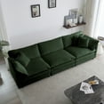 thumbnail image 3 of 111" Modular Sectional Sofa for Living Room, Modern L Shaped Couch with Moveable Ottoman, Comfy Boucle Chenille Couch with Pillows, 3 of 9