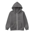 thumbnail image 4 of LIUYUNNN Kids Hoodies for Girls Zipper Dark Gray Hoodie Long Sleeve Hooded Sweatshirt Top Winter Clothes 4-5 Years Old Boy Clothes Boys Girls Fall Outfits, 4 of 7