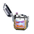 thumbnail image 3 of Pompotops Waterproof Arc Lighter, Outdoor Lighter Electric Lighters USB Rechargeable-Flameless-Plasma Cool Lighters For Camping, Hiking, Adventure, Gift, Gold, 3 of 8