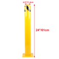 thumbnail image 3 of FETCOI Yellow Bollard Post Steel Safety Barrier Protection - Safety Bollard Traffic Pole - Signs Pipe Parking Bollard for Garage or Parking Lot (Yellow-24''H), 3 of 9