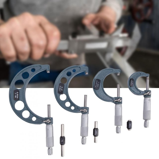 AMONIDA Imperial Micrometer, Thickened Wear-Resistant Outside Diameter Micrometer, Woodworking For Mechanist Caliper Tool
