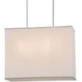 thumbnail image 2 of Meyda 147803 20 in. Quadrato Oblong Pendant, Nickel & White Linen, 2 of 5