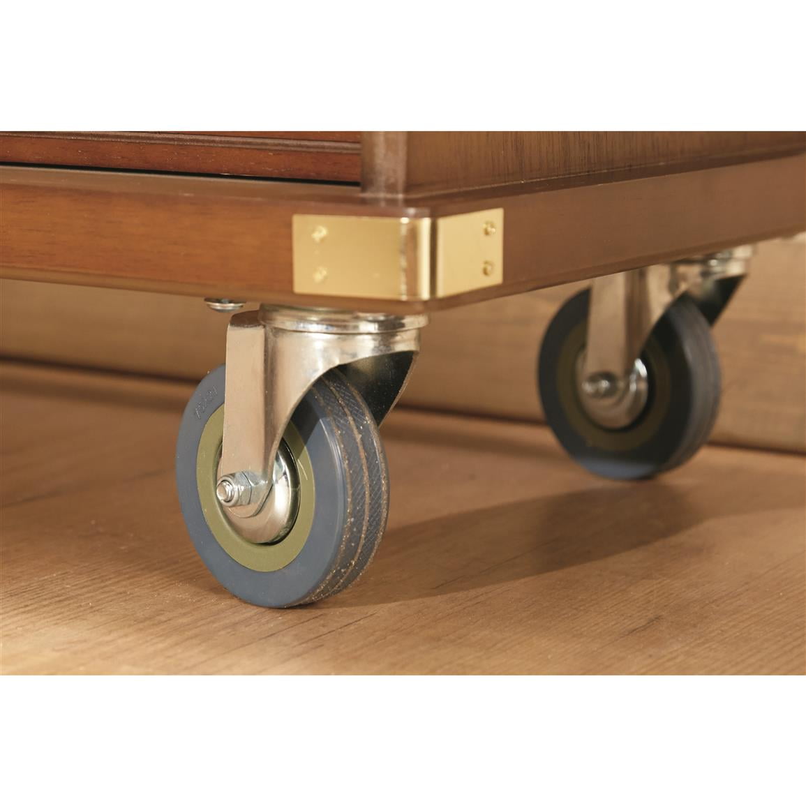 CASTLECREEK Rolling Storage Cabinet Oak