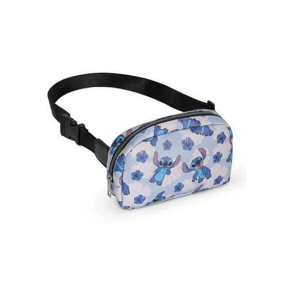 Disney Stitch Belt Bag Crossbody Fanny Pack Waist Bag Women's Floral Print Blue