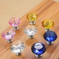 thumbnail image 3 of 30mm Crystal Glass Diamond Handle Colorful Shiny Round Knob Handle Drawer Wardrobe Cabinet Handle Household Hardware Accessories No.01, 3 of 9