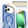 thumbnail image 5 of for iPhone 17, 2 In 1 Case, Compatible with MagSafe, Air Cushions Ultra Slim Drop Protective TPU + PC Lightweight Anti-Scratch Bumper Frame Translucent Hybrid Phone Cover, Blue, 5 of 7