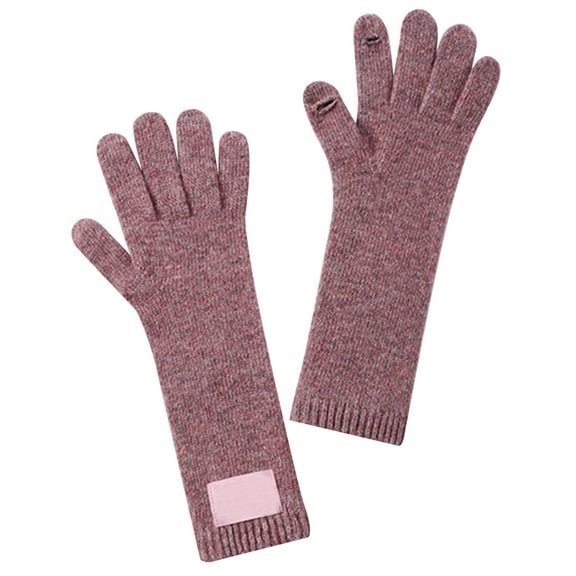 Bjutir Womens Autumn Winter Gloves Comfortable Long Knitted Warm Touchscreen Gloves
