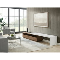 Casabianca Celine Engineered Wood Extendable Entertainment Center Walnut Veneer