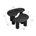thumbnail image 3 of Hackney Mango Wood Nesting Coffee Table Set in Black, 3 of 10