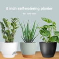 thumbnail image 4 of MesaSe 2Pcs Large Self Watering Pots Multi Mesh Drainage Holes Automatic Water Absorbent Plastic Planters with Removable Deep Reservoir White One Size, 4 of 13