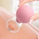 thumbnail image 4 of 4 Pieces Glass Facial Cupping Set Rubber Massage Therapy Cups Silicone Vacuum Suction For Face Leg Arm Back Shoulder And Pain Blue, 4 of 5