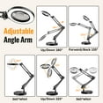 thumbnail image 4 of Magnifying Glass with Light,Light Magnifier Desk Lamp with Stand,Hobby Light Hand Free with 3 Color Modes, 72 LEDs-Hands Free Magnifiers Desk Lamp for Close Work, Repair, Reading, Crafting, 4 of 6