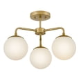 thumbnail image 5 of 84203LCB Lark Julep - 15W 3 LED Medium Semi-Flush Mount In Modern-12.75 Inches Tall and 20 Inches Wide-Lacquered Brass Finish, 5 of 11