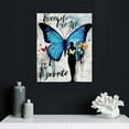 thumbnail image 5 of COMIO Blue Butterfly Wall Art Inspirational Memorial Wall Decor Butterfly Pictures Canvas Gift Prints Framed Modern Painting Artwork For Bathroom Living Room Kitchen Office, 5 of 5