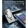 thumbnail image 4 of KOMI for Samsung Galaxy S25-Ultra Case: Military Grade Drop Protection Anti Yellowing Cell Phone Cover - Rugged Shockproof Protective Bumper Transparent Cases Black Magnetic, 4 of 5