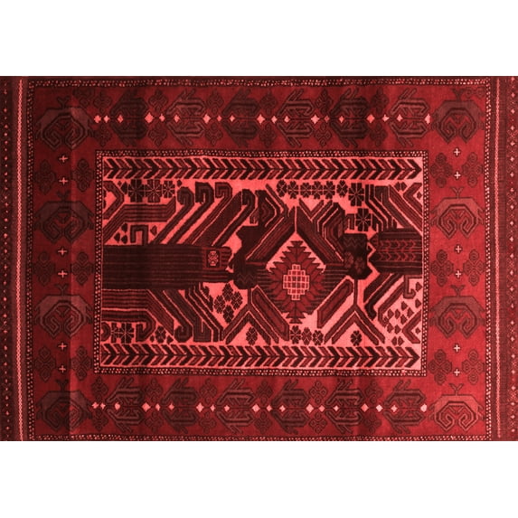 Ahgly Company Indoor Rectangle Persian Red Traditional Area Rugs, 4' x 6'
