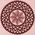 thumbnail image 1 of Ahgly Tapis d'Intérieur Lavable en Machine Carré Rouge Safran, 4 Pieds Carré, 1 of 7