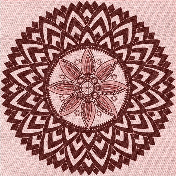 Ahgly Company Machine Washable Indoor Square Transitional Saffron Red Area Rugs, 8' Square