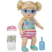 Baby Alive Step ‘N Giggle Baby Blonde Hair Doll with Light-Up Shoes, Responds with 25+ Sounds & Phrases, Drinks & Wets, Toy for Kids Ages 3 Years Old & Up