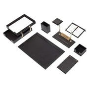 Leather Desk Set - Desk Organizer Set - Office Desk Pad Accessories - Double Document Tray - 10 Accessories-Desk Organizer - Office Desk Accessories - Desktop Storage - 10 PCS