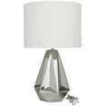 thumbnail image 5 of CosmoLiving by Cosmopolitan 26" Silver Table Lamp with White Linen Shade, 5 of 7
