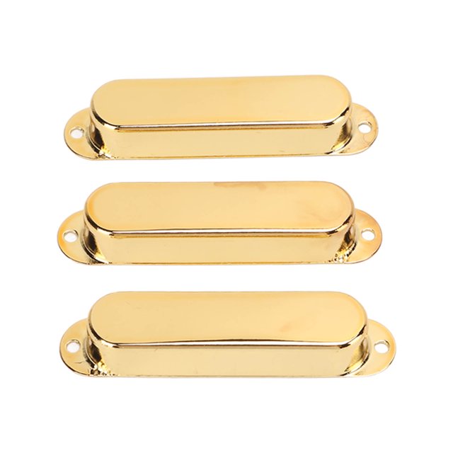 Electric Guitar Single Coil Pickup Cover, Durable Good Match Guitar Pickup Cover Easy Installation For Replacement Gold