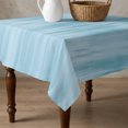 thumbnail image 4 of Teal Blue Table Cloth Waterproof Tablecloths, Modern Abstract Art Ombre Striped Tablecloth Dining Table Cover for Kitchen Party Tabletop Outdoor, Square Tablecloth 60x60 Inch, 4 of 9