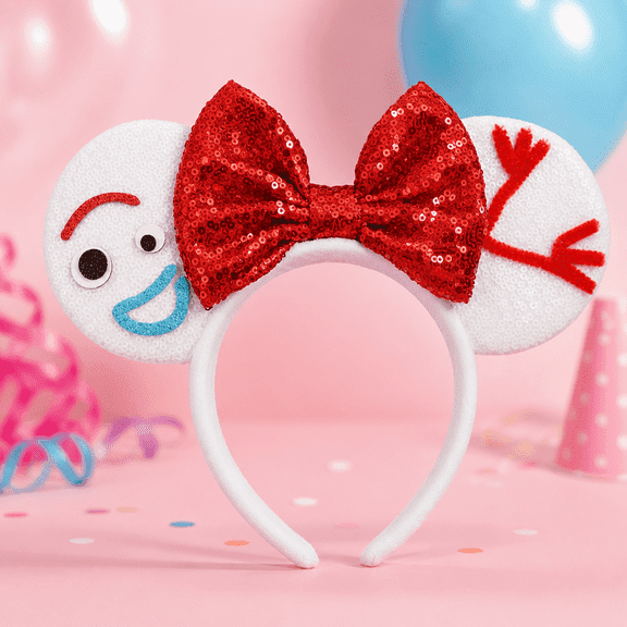 Sequin Bow Headband – Shiny Sparkle Hair Accessory with Padded Ears for Parties and Events