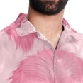 thumbnail image 5 of Pink Monkey Gorilla Men's Button Down Hawaiian Print Short Sleeve Casual Summer Beach Shirts, 5 of 6