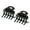 Black, variant on Camila Paris CP2/2 French Hair Clip for Women, Set of 2 Small 1 inch Girls Hair Claw Clips Jaw Fashion Durable and Styling Hair Accessories for Women, Strong Hold No Slip Grip, Made in France