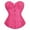 Hot Pink, variant on Corset Tops for Women Going Out Vintage Strapless Corset Crop Tube Top Bodyshaper Women's Bustier Corset Top Sets Black Satin Waist Cincher Gold S