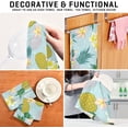 thumbnail image 7 of Kitchen Towels Pineapple & Flowers Pattern Cleaning Towel Absorbent Hand Towels Tea Towels for Home Restaurant Dish Clean 28" x 18", 4PCS, 7 of 7