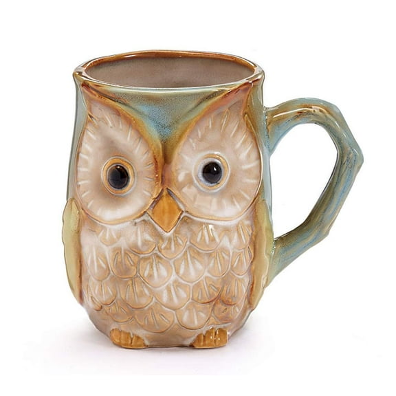 Burton & Burton Mug Owl In Blue/Green Colors