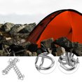 thumbnail image 4 of SHISUYAN 2pcs Camping Spring Buckle: Metal Elastic Rope Tensioner - Tent Wind Buckle Adjustable - Spring-Loaded Steel Fixed Retainer For Hiking, 4 of 9