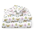 thumbnail image 2 of Mainstays Kids 100% Cotton Percale Bed Sheet Set, Queen, Butterflies, 4 Pieces, 2 of 8