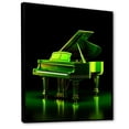 thumbnail image 2 of Designart "Pop Art Green Serenade On The Piano" Music Floater Framed Canvas Wall Art, 2 of 5