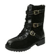 thumbnail image 3 of UngA Combat Boots Women Ankle Boots Lace-Up Platform Lug Sole Women's Boots Black,Size 6, 3 of 7
