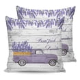 thumbnail image 7 of Outdoor Throw Pillow Cover Purple Lavender Farmhouse Floral on Trucks Waterproof Cushion Covers 2 Pack Wood Board Pillow Cases Home Decoration for Patio Garden Couch Sofa, 7 of 7
